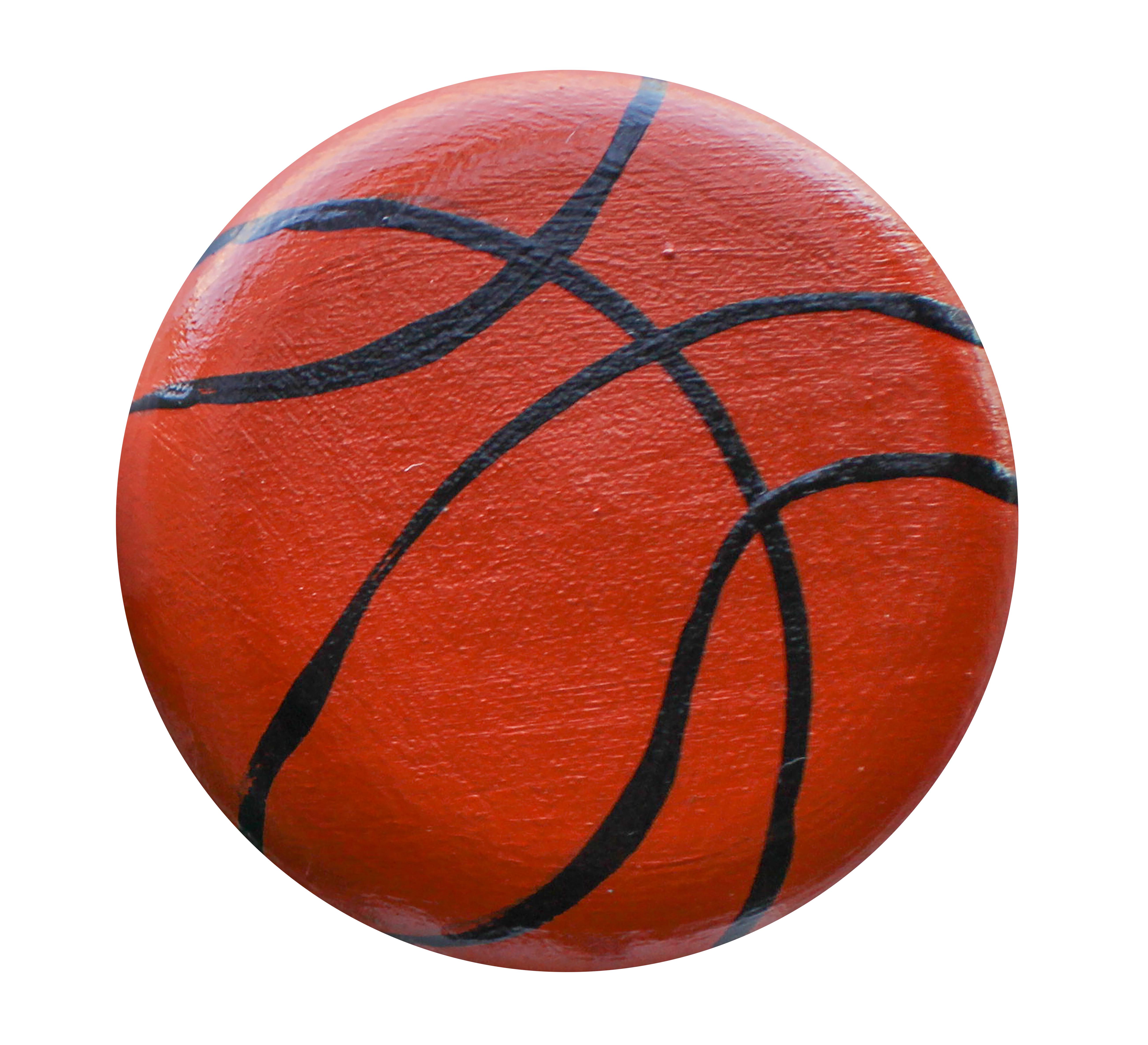 Ручка меблева Баскетбольний м'яч ручний розпис дерев'яна (4)