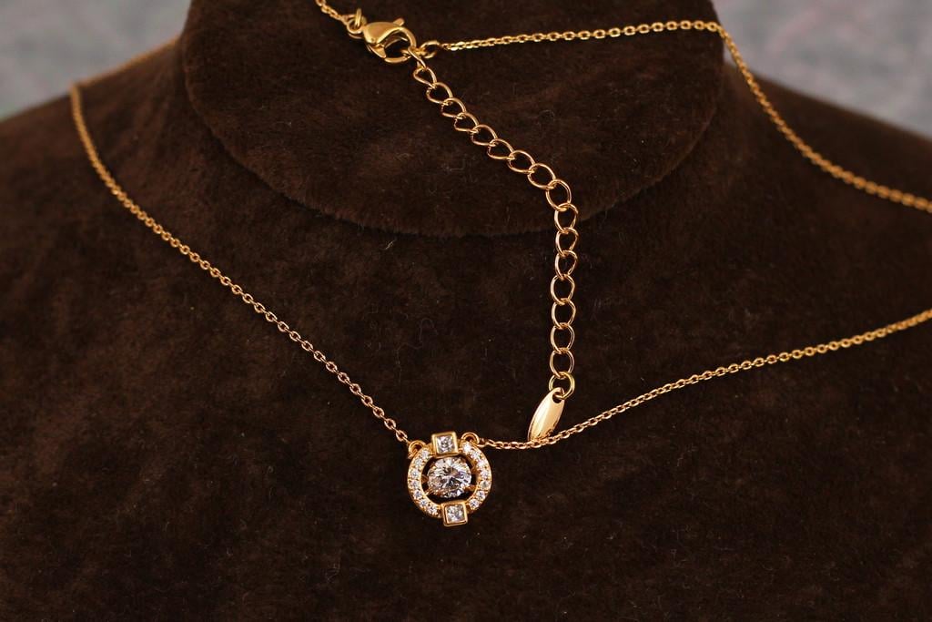 Набор Xuping Jewelry Круг с фианитом с отбором 5 см Золотистый (2377094216)