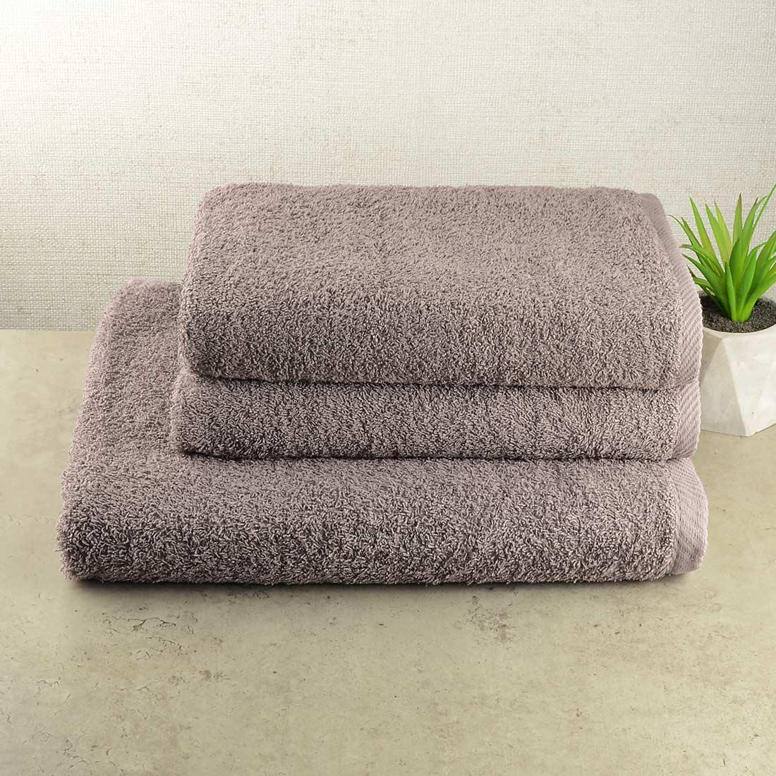 Набір махрових рушників GM Textile 3 шт. Попелястий