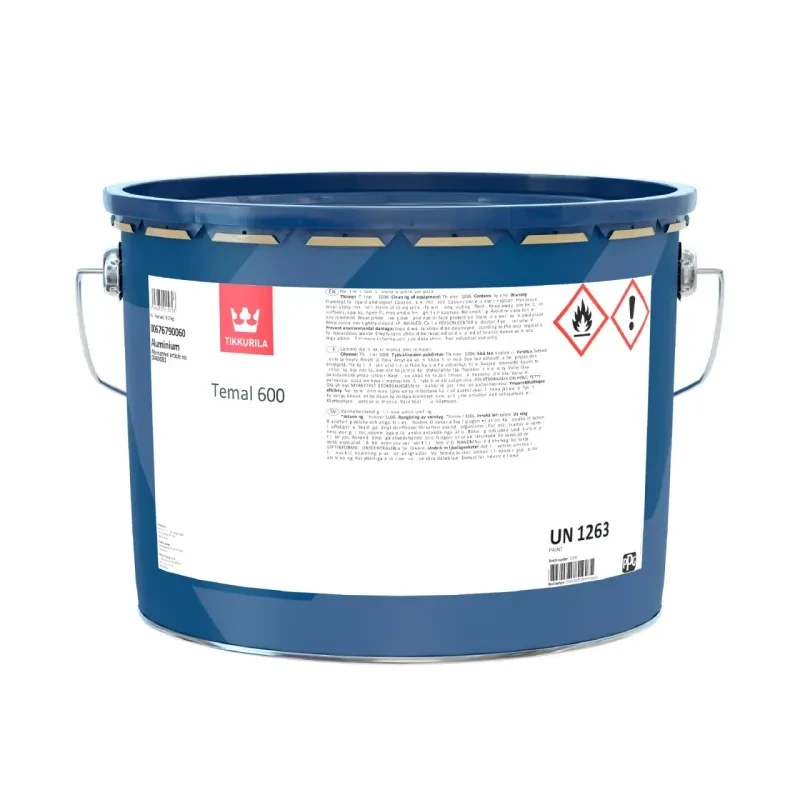 Краска термостойкая силиконовая с алюминиевым пигментированием TIKKURILA Temal 600 10 л (2765608943)