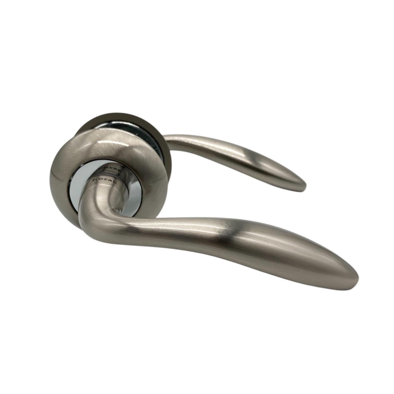 Ручка для дверей на розетке KOZAK 570 S Сатин (300044)