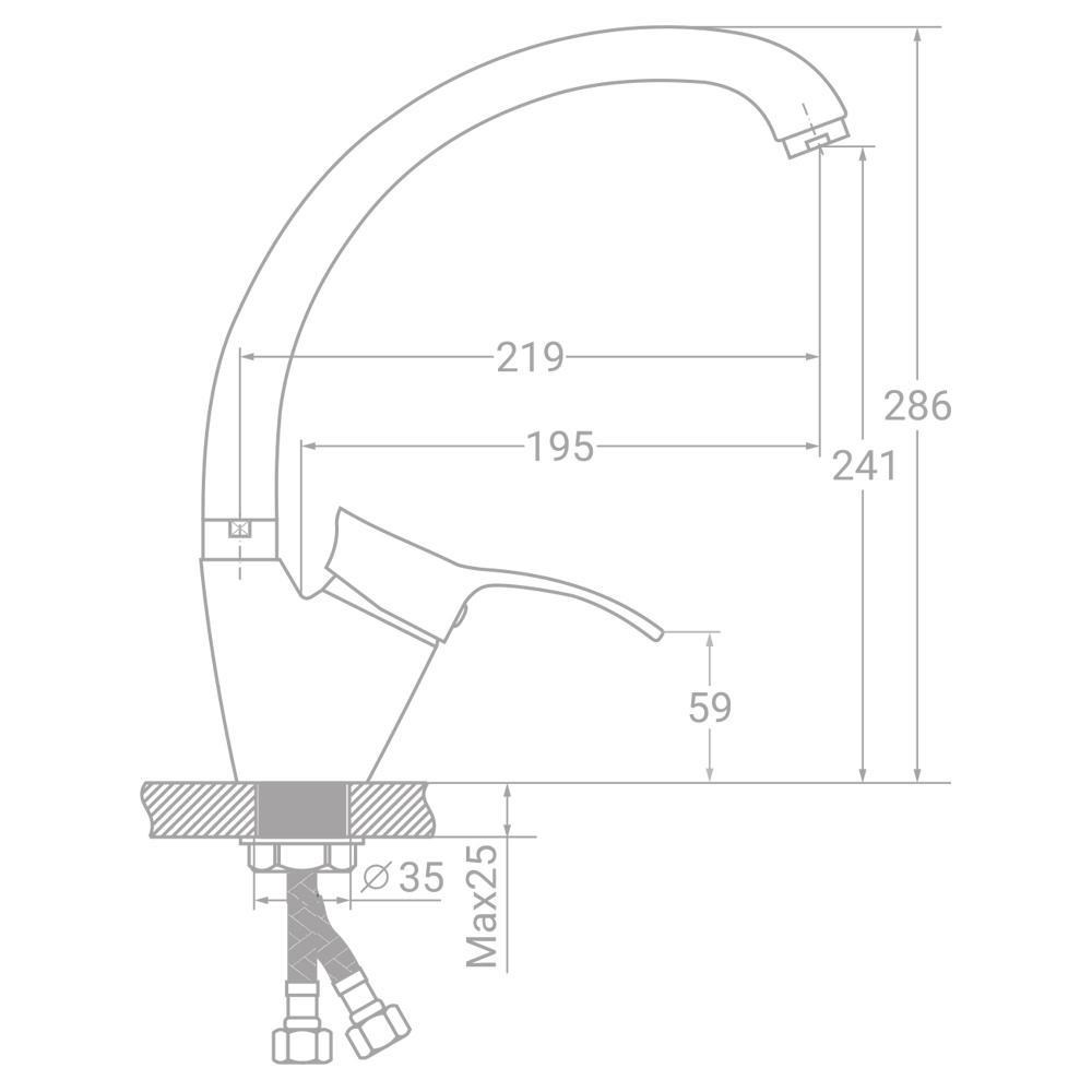 Змішувач для кухні TAU SE-4B445C (9807140) - фото 2 Змішувач для кухні TAU SE-4B445C (9807140) - фото 2