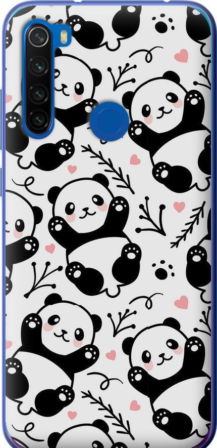Чехол на Xiaomi Redmi Note 8T Панды (4318t-1818-42517)