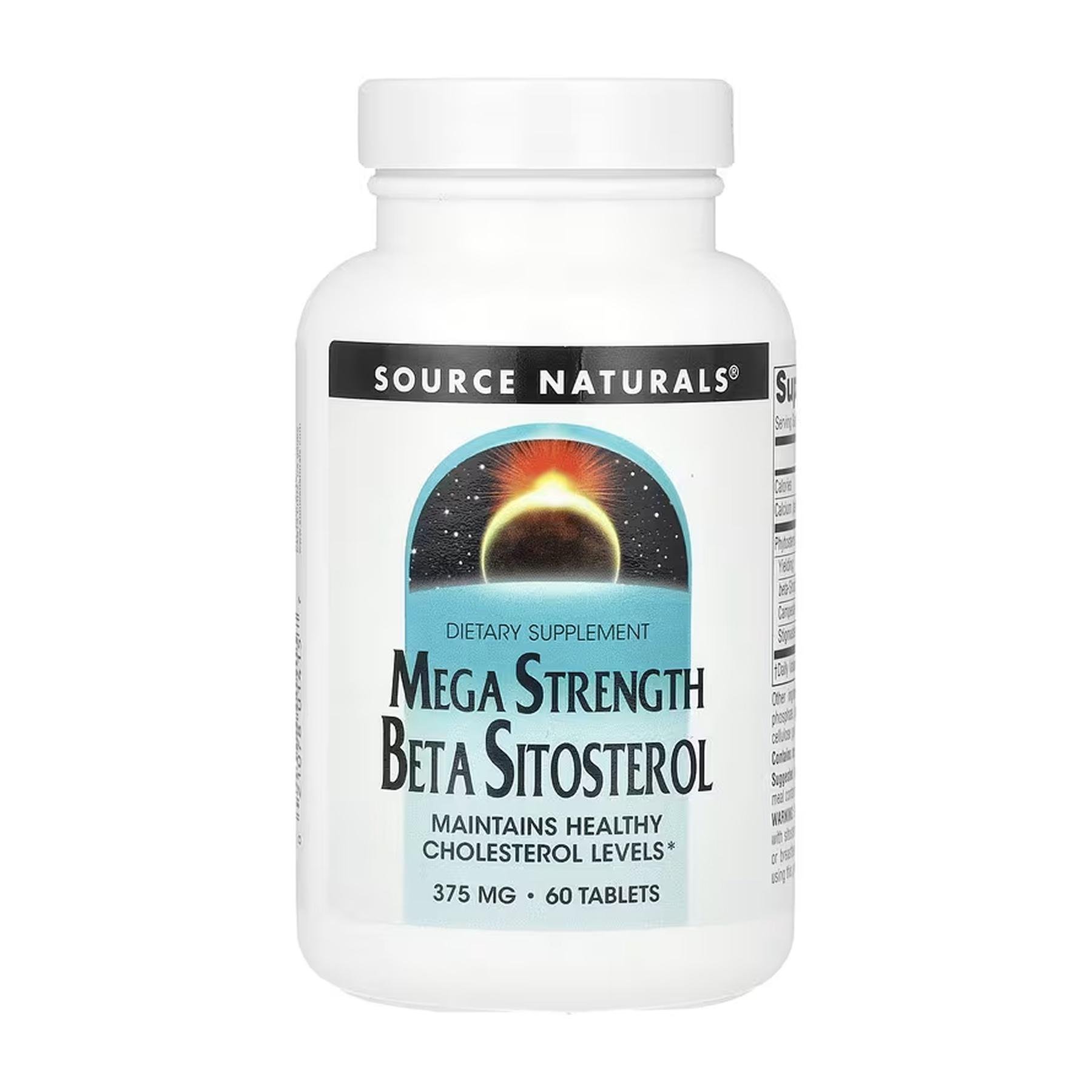 Фітостероли Source Naturals Beta Sitosterol Mega Strength 375 мг 60 таб.