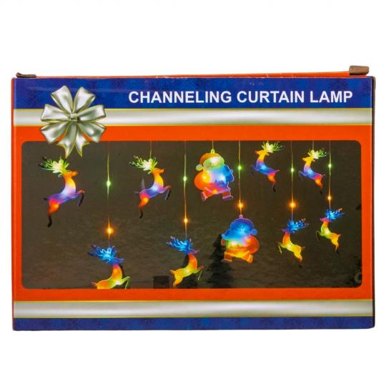 Гірлянда-штора світлодіодна Санта та олені 100 LED з ПВХ від електромережі 3,3х0,8 м Різнокольоровий (150-81-9133-030) - фото 3