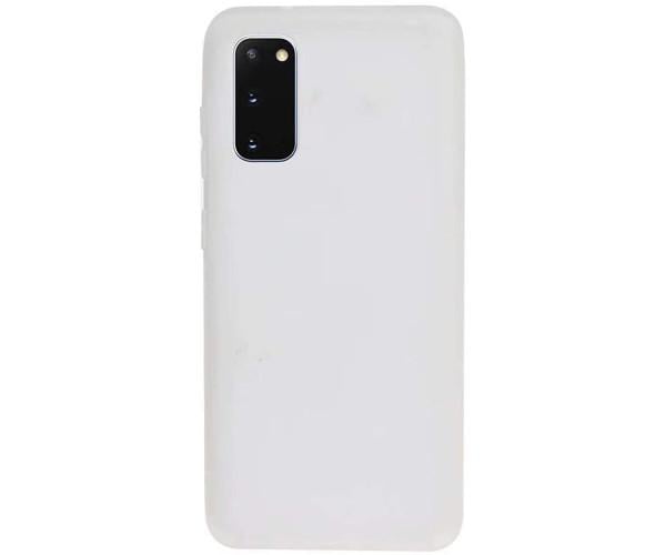 Чехол-накладка Silikone Matted для Samsung Galaxy S20 / S20 5G Белый