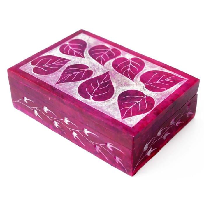 Шкатулка для бижутерии Листья каменная (9170349)