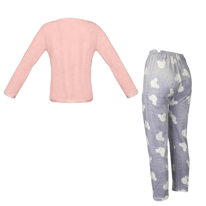 Пижама женская теплая махровая Mickey Mouse M Pink/Gray - фото 4