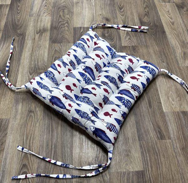 Сидушка Fish Comfort Home на стул/кресло/садовую мебель 40х40 см