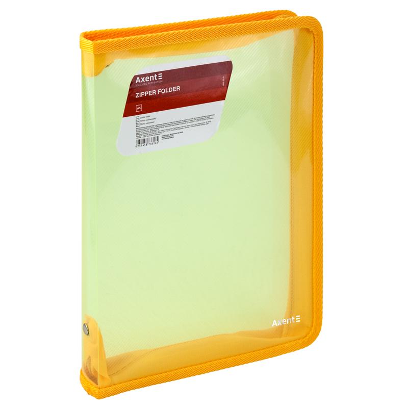 Папка объемная Axent на молнии B5 30 мм полипропилен Оранжевый (1802-25-a)