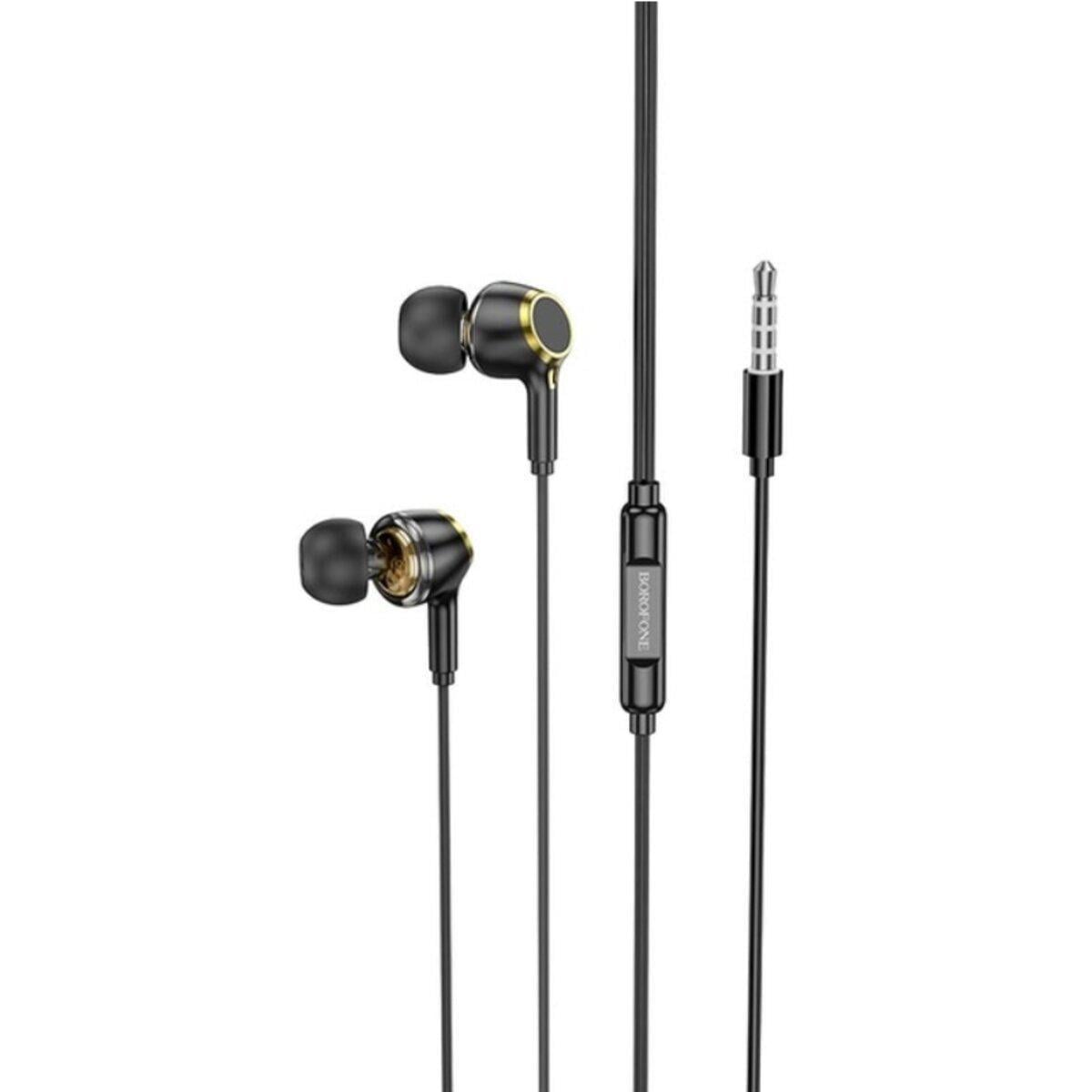 Наушники ведущие Borofone BM90 Miller 3,5 мм 1,2 м Black (6941991109812)