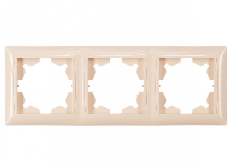 Рамка 3-я горизонтальная Luxel Primera Кремовый (3323) Рамка 3-я горизонтальная Luxel Primera Кремовый (3323)