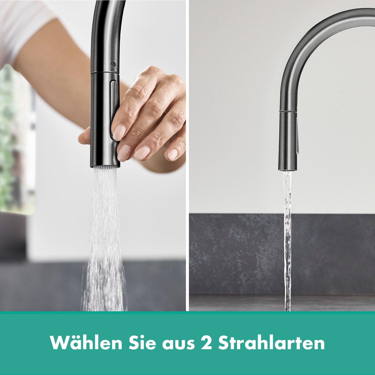 Cмеситель для кухни Hansgrohe Talis M54 72800340 с видвижной лейкой Сатин (157535) - фото 3