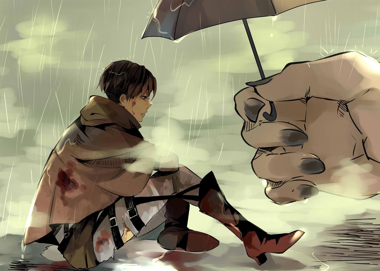 Картина GeekLand Attack on Titan под зонтиком (AT 09.048)