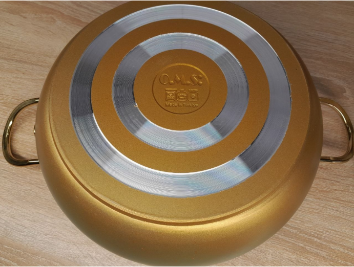 Каструля з кришкою OMS з антипригарним покриттям для газу без індукціі 4,5 л Зелений (3141-4.5green) - фото 2