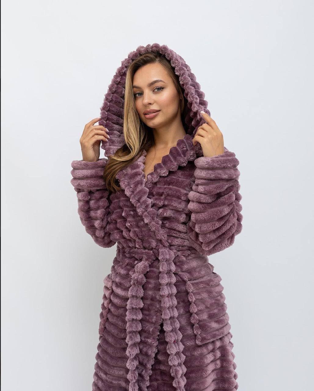 Халат женский махровый Romance Style Woman 20768 Шарпей XL Сливовой (X-0003-XL)