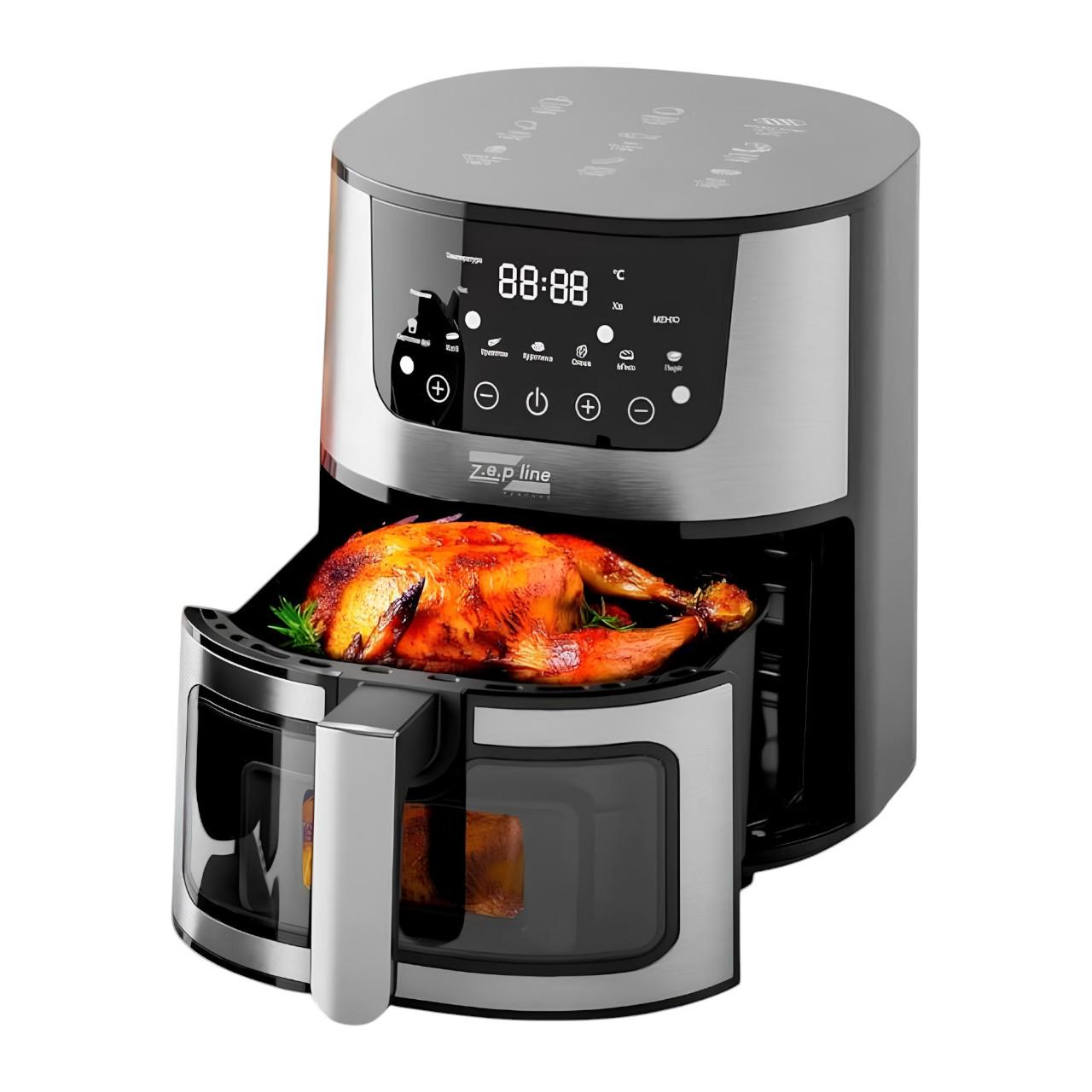 Мультипіч-повітряна фритюрниця Zepline ZP-142 з таймером та оглядовим віконцем 3500 Вт 8 л (є290) - фото 5 Мультипіч-повітряна фритюрниця Zepline ZP-142 з таймером та оглядовим віконцем 3500 Вт 8 л (є290) - фото 5