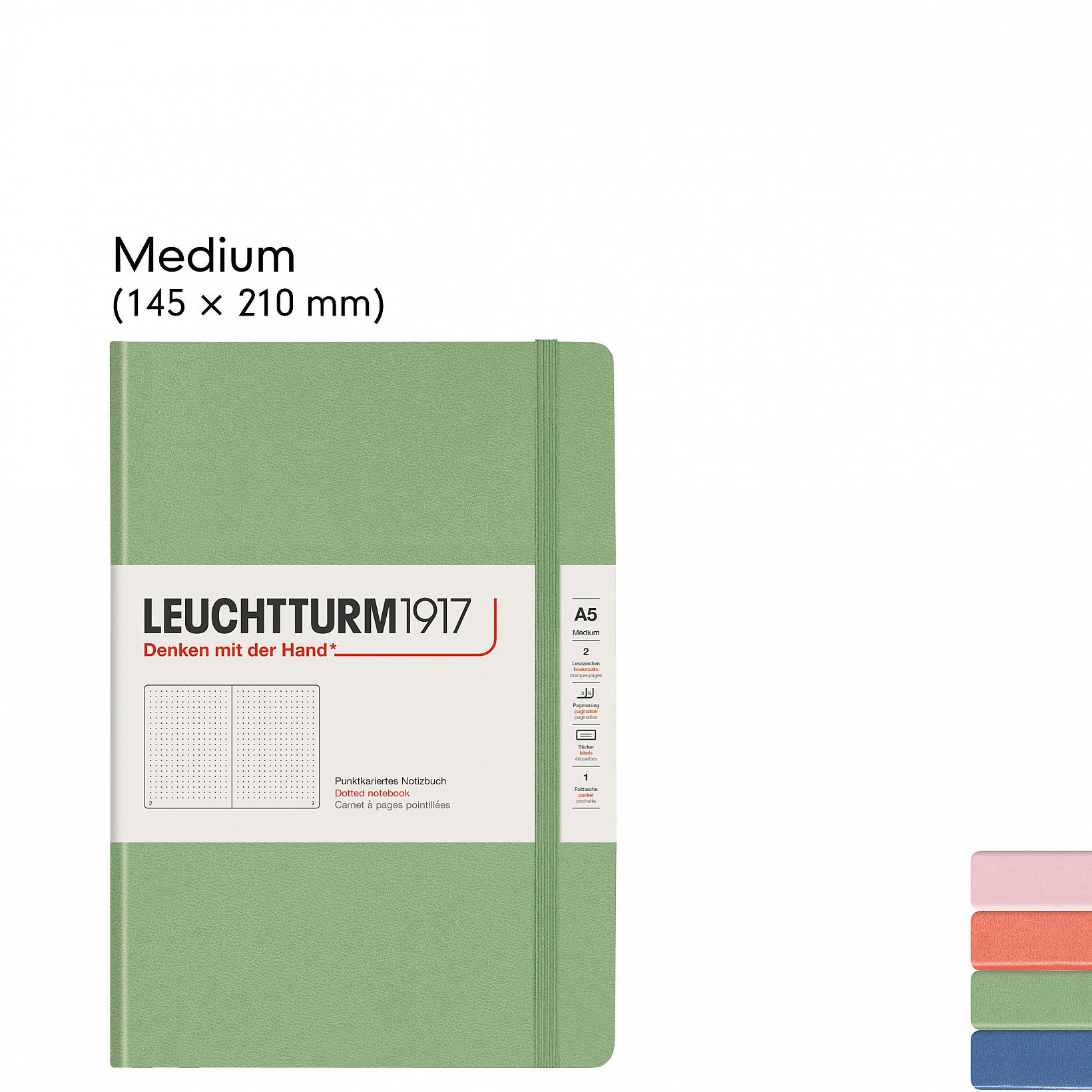 Блокнот Leuchtturm1917 Muted Colours середній м'яка обкладинка крапка Sage (361592) - фото 3