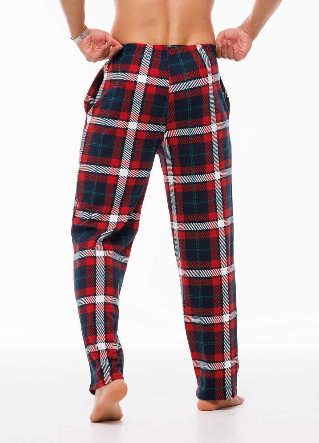 Штаны мужские Наталюкс домашние клетка 2XL Красный (9515149400151) - фото 6