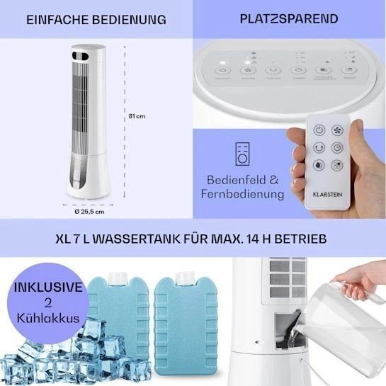 Кондиционер-вентилятор мобильный KLARSTEIN Skyscraper Frost (10035819) - фото 6 Кондиционер-вентилятор мобильный KLARSTEIN Skyscraper Frost (10035819) - фото 6