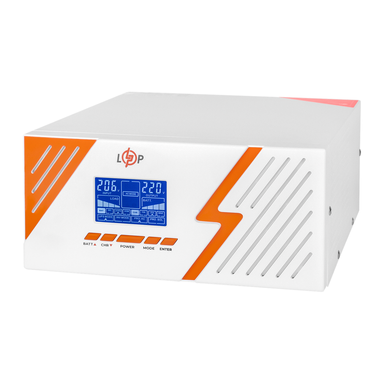 Источник бесперебойного питания LogicPower LPM-PSW-1500VA 1050 Вт с правильной синусоидой 12V White