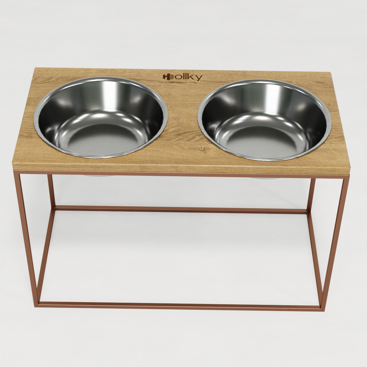 Миски на подставке для очень больших собак Hollky Base XXL40 2х2,8 л (BXXL40-643240-GLNT) - фото 2