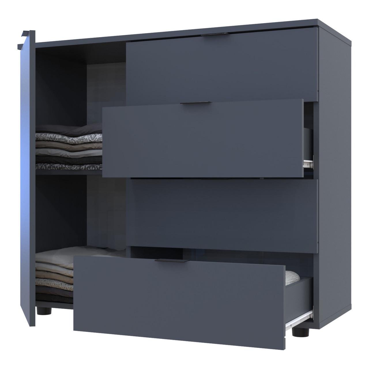 Комод в гостиную Doros Гелар GС1 100х40х81,2 см Графит (DRS-011288) - фото 5