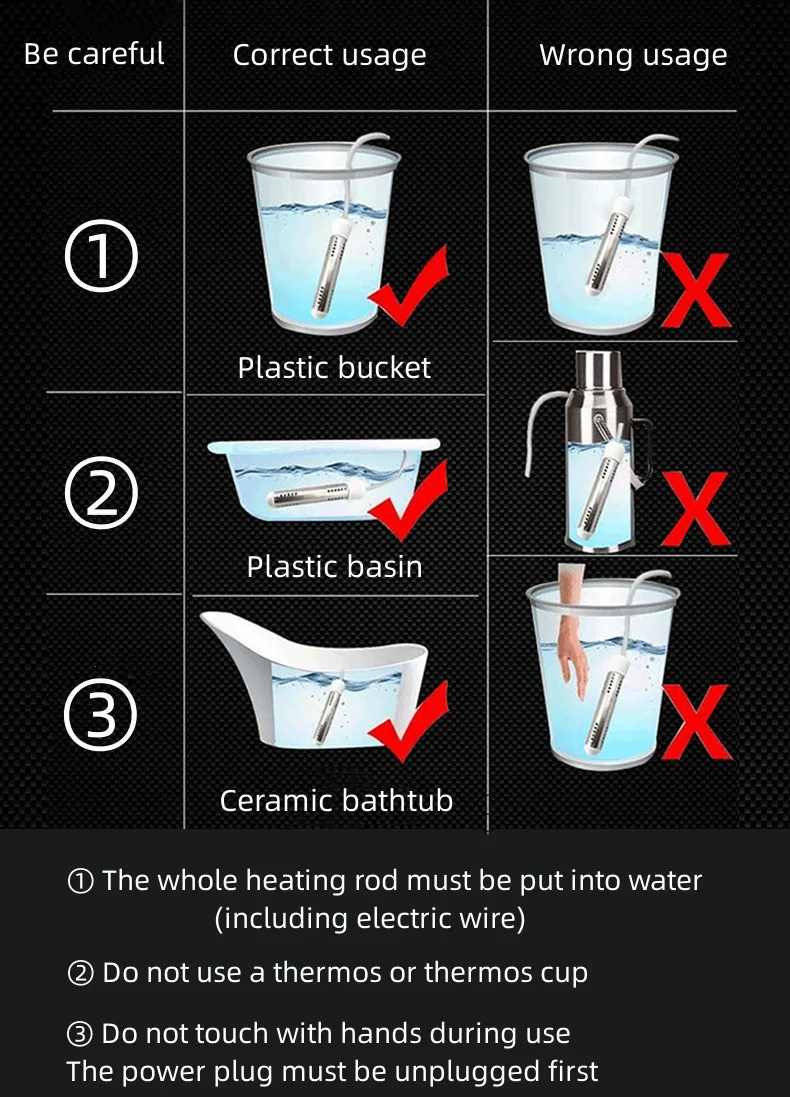 Кипятильник портативный электрический 2000 W 220-250 V (PR1209) - фото 3 Кипятильник портативный электрический 2000 W 220-250 V (PR1209) - фото 3