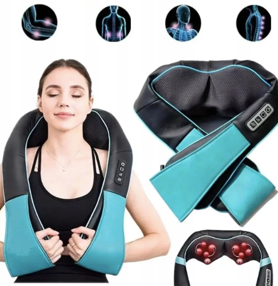 Електромасажер для шиї та спини Massage Shawl роликовий з підігрівом (VP-607) - фото 12