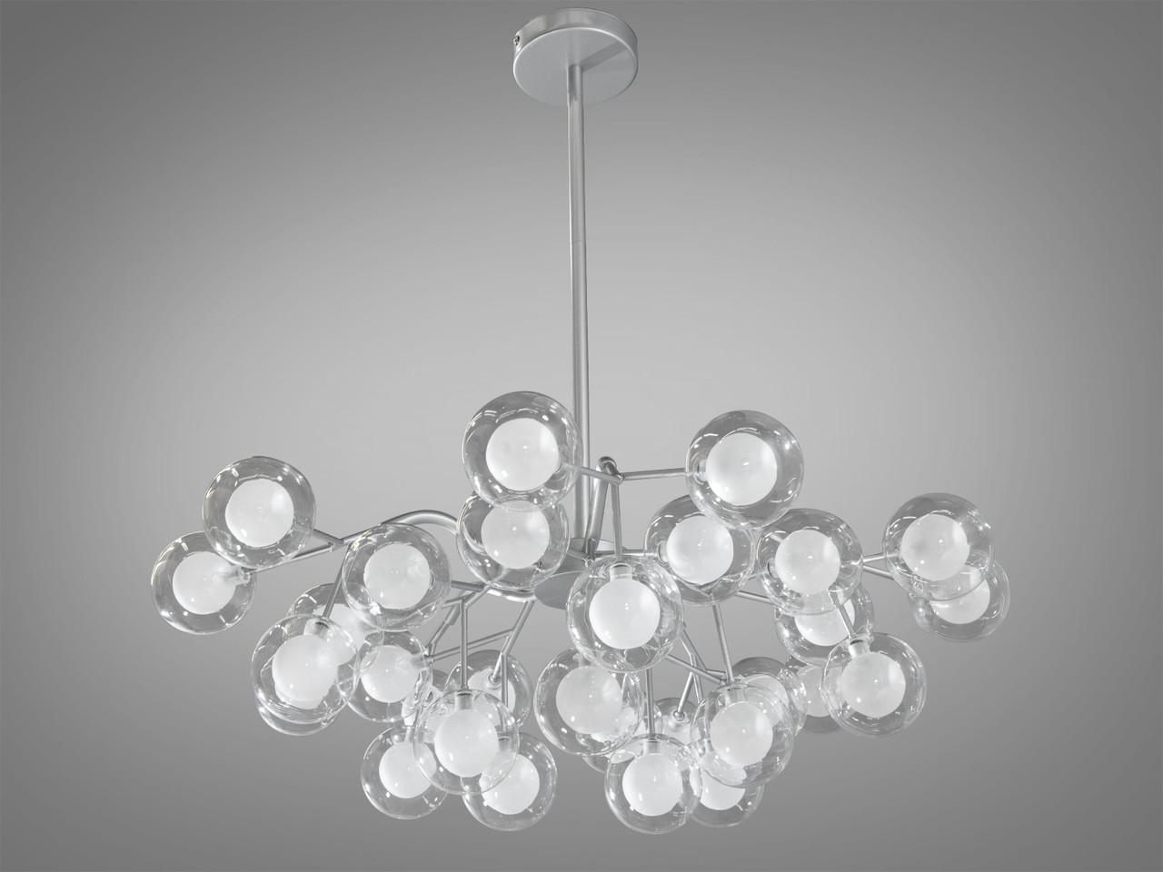 Люстра для спальни 886-30BSL-LS Светлячок 30 ламп Хром сатин (2118576767)