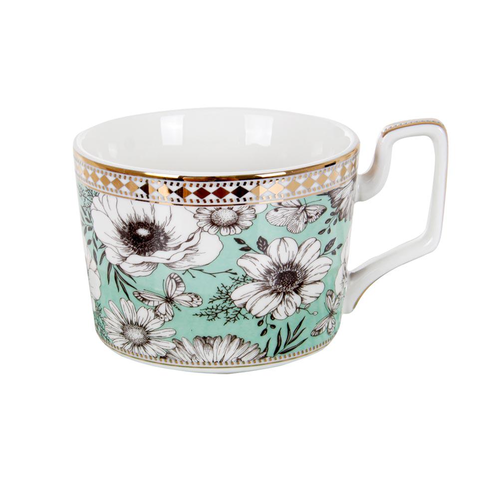 Чашка фарфоровая с блюдцем Lefard Цветы 250 мл (925-036) - фото 2 Чашка фарфоровая с блюдцем Lefard Цветы 250 мл (925-036) - фото 2