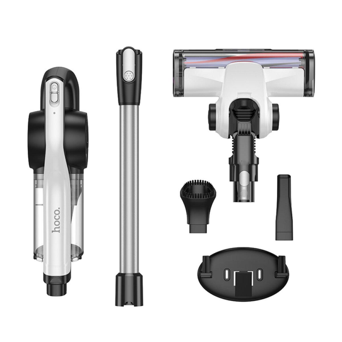 Пылесос контейнерный беспроводной Hoco HY11 Wireless Handheld roller brush vacuum cleaner EU 2000 mAh White (6942007646437) - фото 5