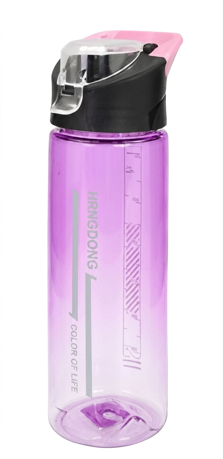 Пляшка-поїлка спортивна Sup 600 мл пластикова 23×7 см Purple (30970)