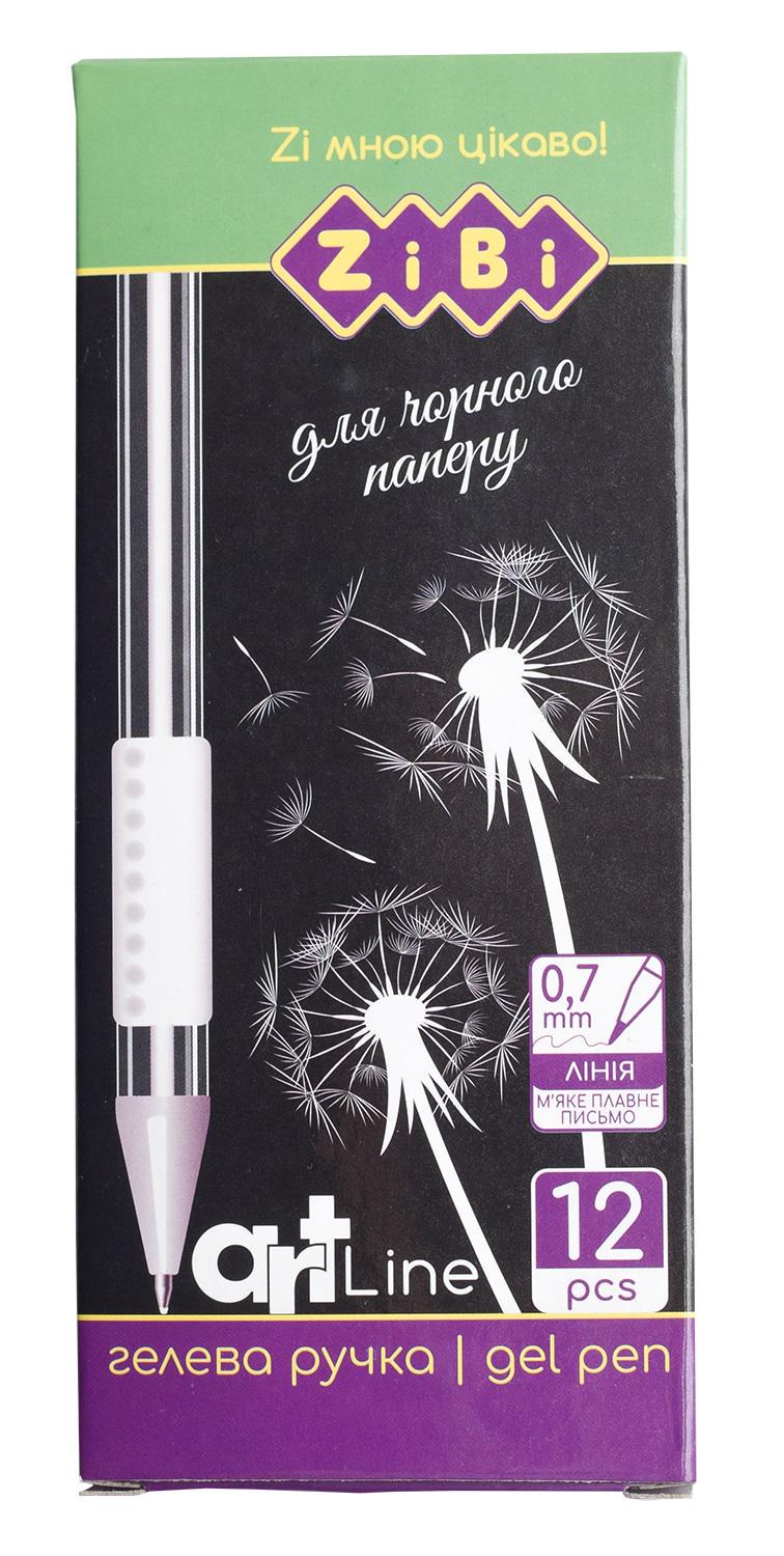 Ручка гелева zb. 2208-12 0, 6 мм 12 шт. в уп. Білий (MTT-132315)