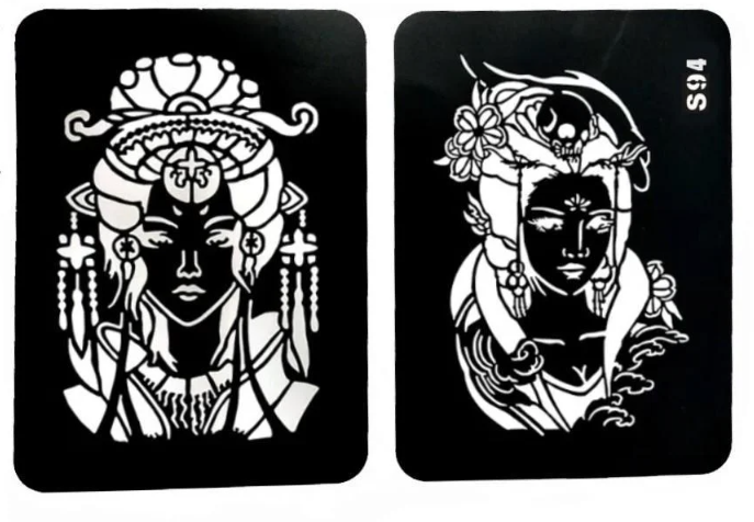 Набір трафаретів для тату S94 (2257480422)