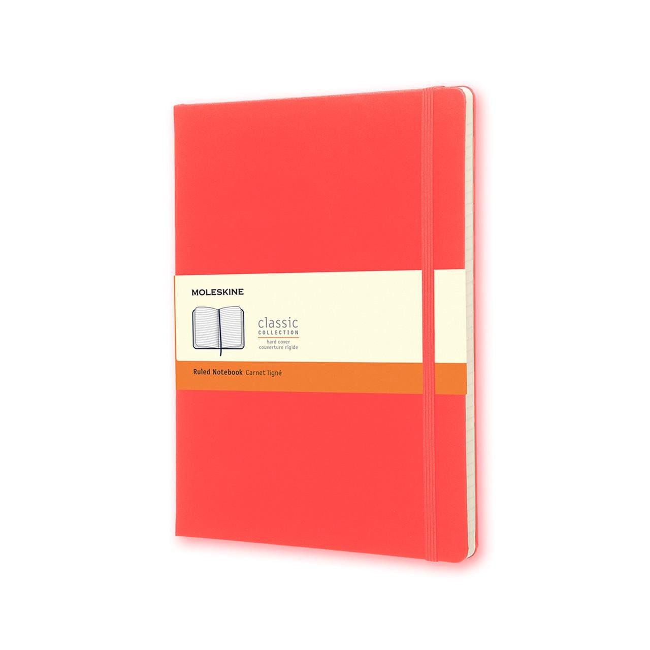 Блокнот Moleskine Classic большой 19х25 см в линейку Кораловый (8051272892659)
