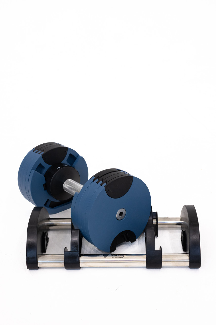 Гантеля стальная разборная регулируемая WCG 16 кг с 8 уровнями веса 2-16 кг Синий (01016M1) - фото 2