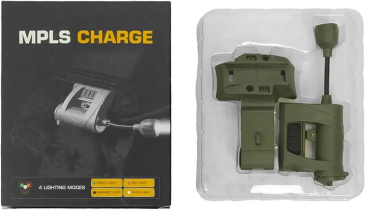 Ліхтар на шолом Night Evolution MPLS CHARGE Olive (LT-09-OD) - фото 4