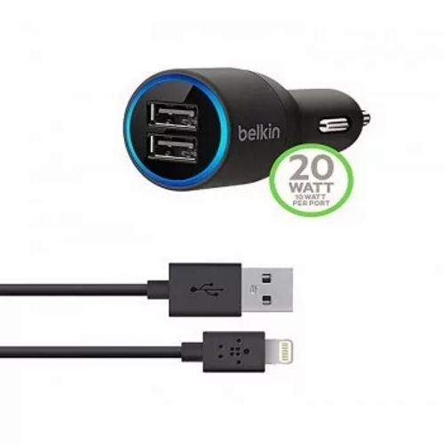 Зарядний пристрій автомобільний для телефонів Belkin 2-Port Car Charger 20W 2,1A (500121522) - фото 2