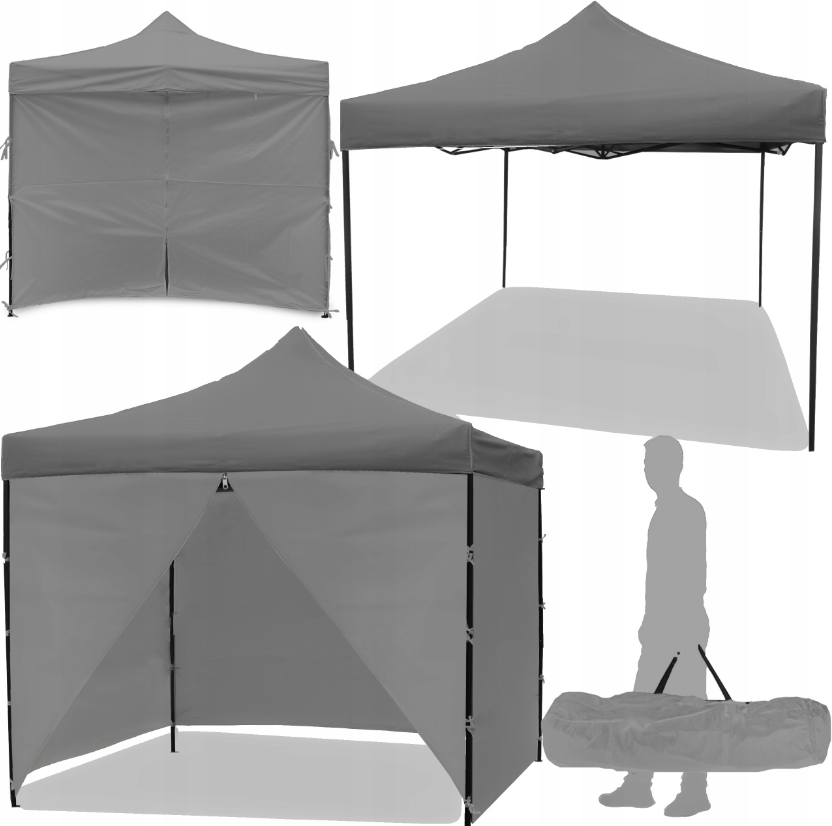 Павильон садовый Maltec 3х3 м 4 стены Серый (2166967061) - фото 11