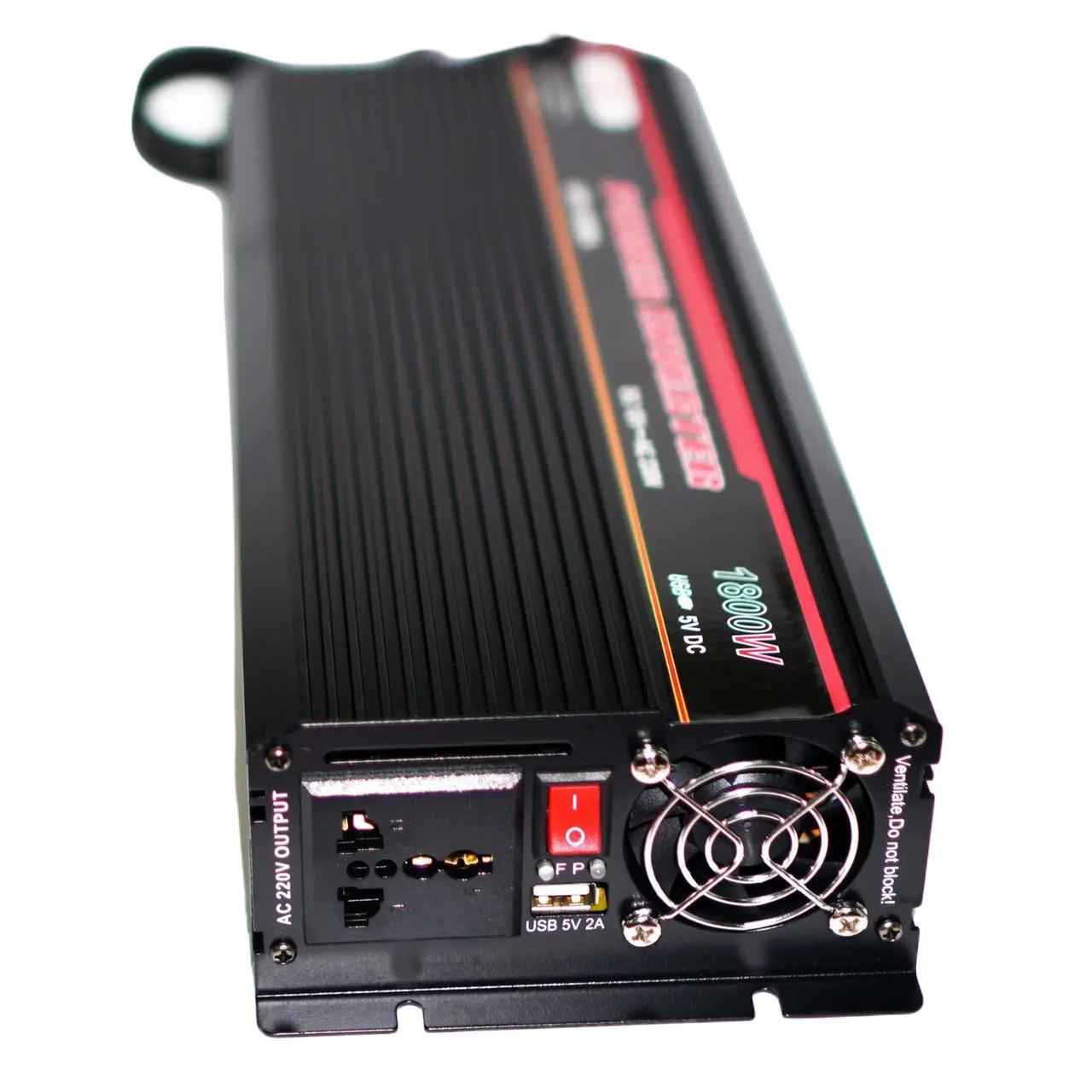 Преобразователь напряжения инвертор UKC UPS-1800A 1800W DC/AC 12V-230V с зарядкой Black (3_05062) - фото 6 Преобразователь напряжения инвертор UKC UPS-1800A 1800W DC/AC 12V-230V с зарядкой Black (3_05062) - фото 6