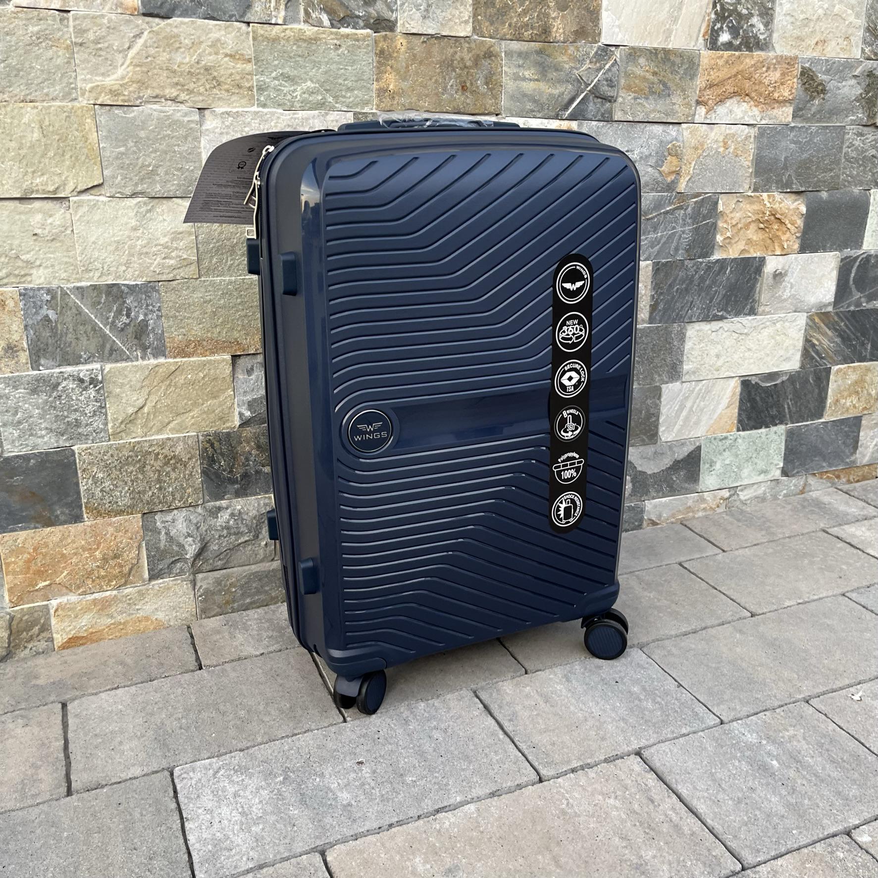 Валіза дорожня середня з поліпропілену Wings DQ181-04 M Синій - фото 3 Валіза дорожня середня з поліпропілену Wings DQ181-04 M Синій - фото 3