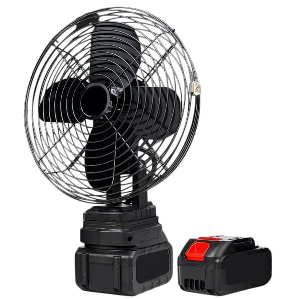 Вентилятор портативный с 2 аккумуляторами 21 V и автоповоротом Черный (VAP-8) - фото 6 Вентилятор портативный с 2 аккумуляторами 21 V и автоповоротом Черный (VAP-8) - фото 6
