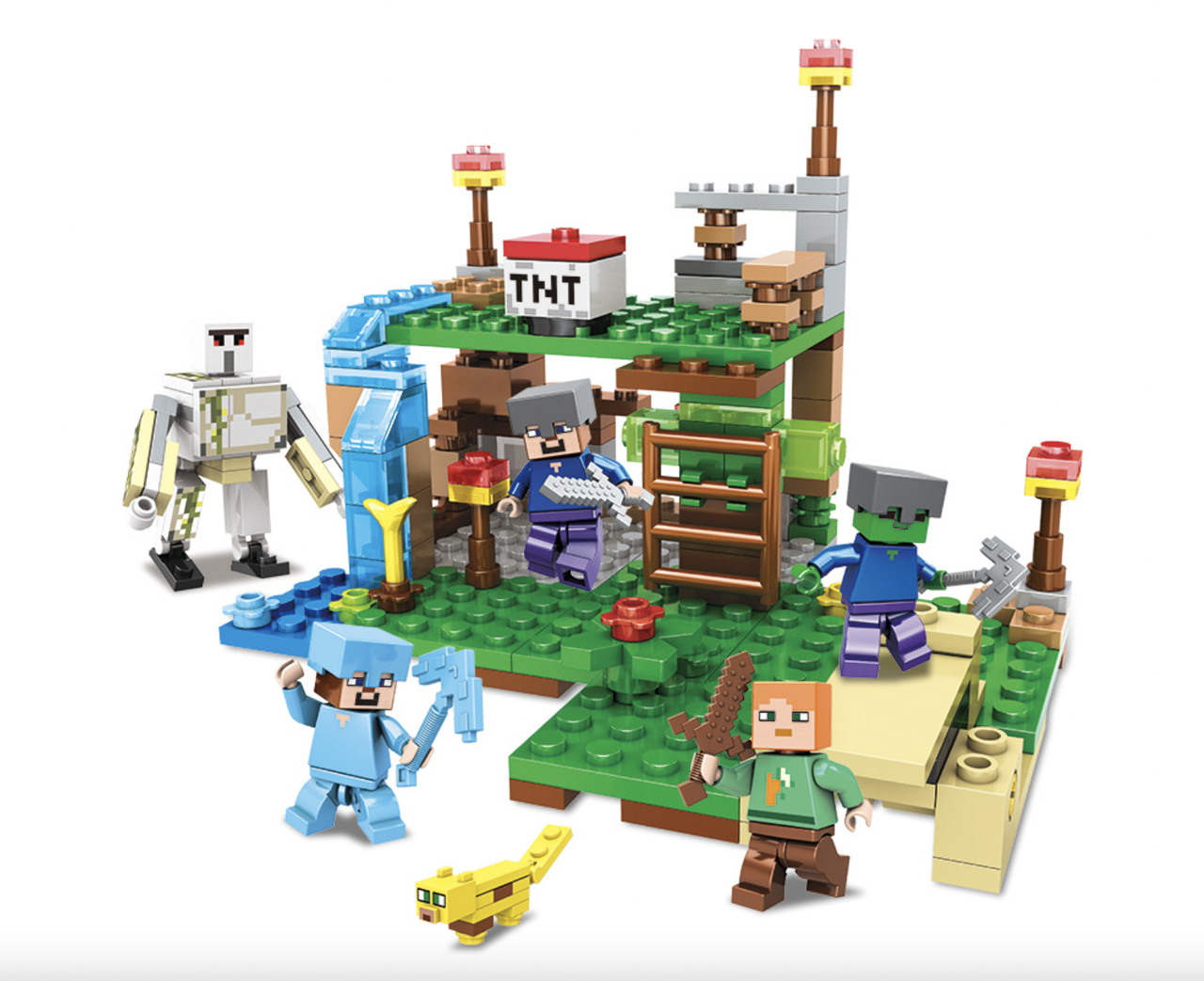 Конструктор My World Битва біля водоспаду 231 деталей (SJ82007) - фото 8