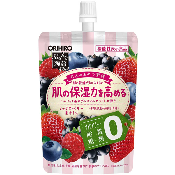 Конфета японская жидкое желе Orihiro Purunto Konjac Jelly Plus Mix Berries 130 г (2132675433)