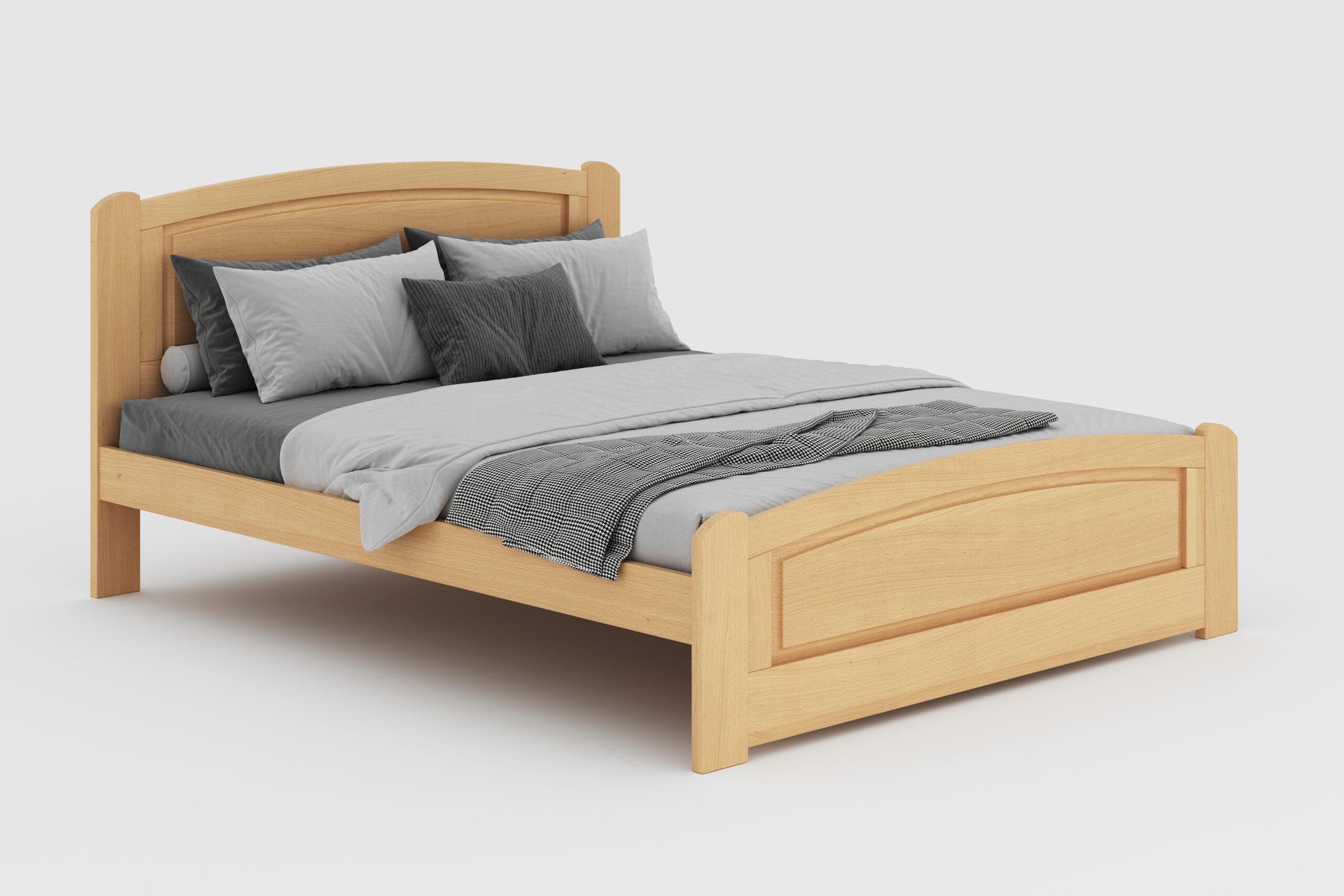 Кровать классическая полуторная Дримка Эдель покрытие лак из массива дерева 120х200 см Бук (50007)