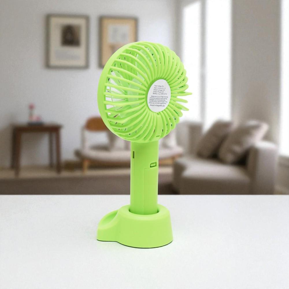 Вентилятор-міні ручний на акумуляторі X-9 800 мАг USB 3 швидкості знімна підставка Салатовий (38-сал-6372) - фото 3 Вентилятор-міні ручний на акумуляторі X-9 800 мАг USB 3 швидкості знімна підставка Салатовий (38-сал-6372) - фото 3