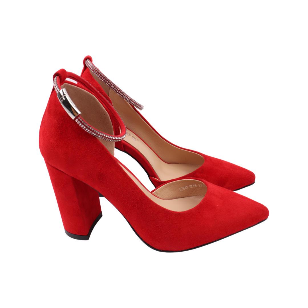 Туфли женские Erisses из замши р. 34 Красный (951-22DT)