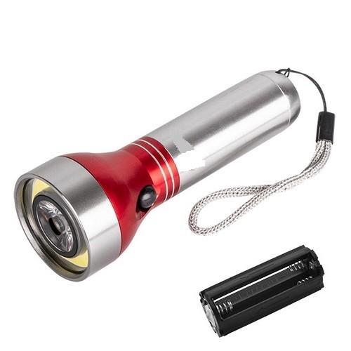 Фонарь BL-731-COB+LM 3хАА Красный