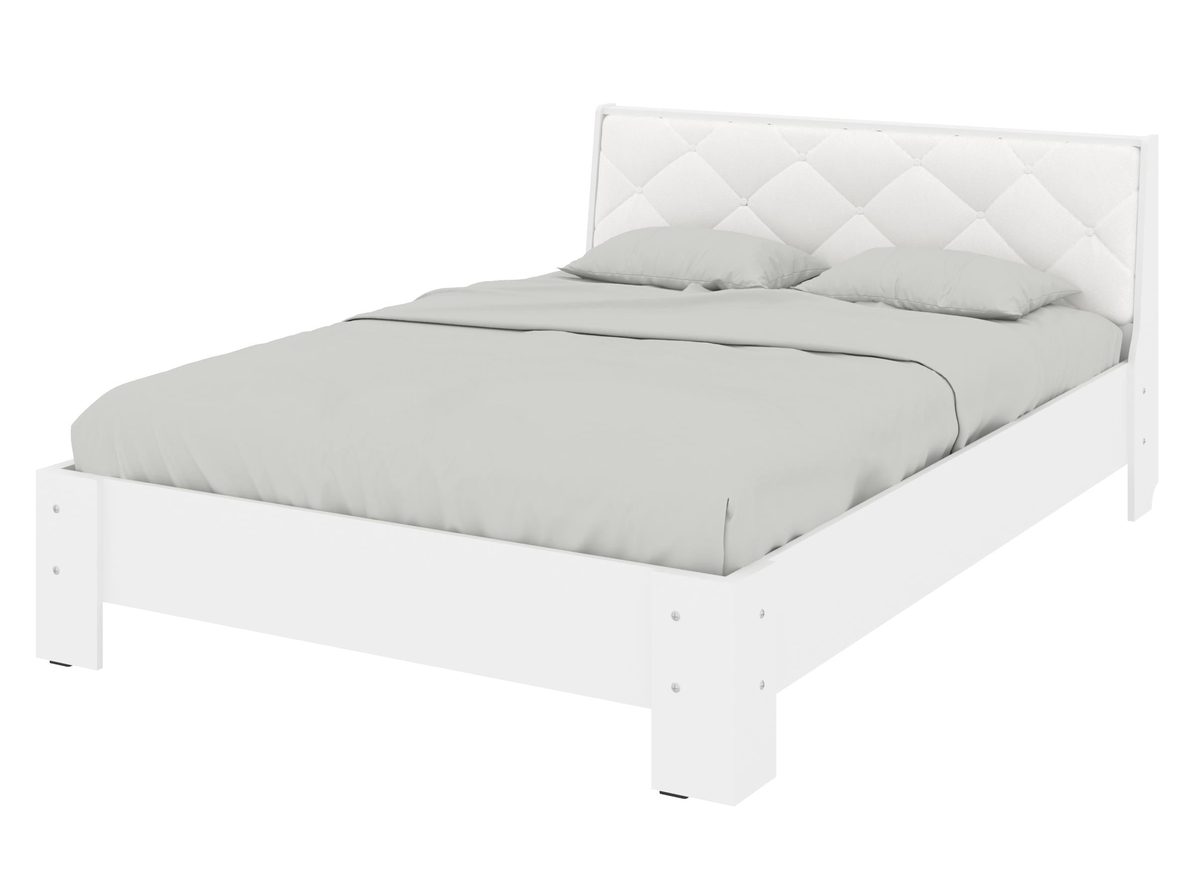 Кровать двуспальная PEHOTIN Кровать-140 Моника 140x200 см Белый/Белый VIP (PN-100959) Кровать двуспальная PEHOTIN Кровать-140 Моника 140x200 см Белый/Белый VIP (PN-100959)